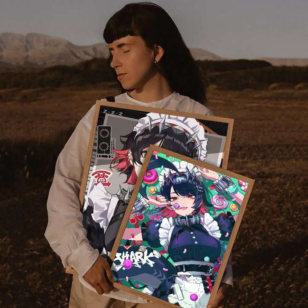 ZZZ إلين جو لعبة Whitepaper ملصق ريترو كرافت ورقة ملصق DIY غرفة بار مقهى خمر اللوحة الزخرفية