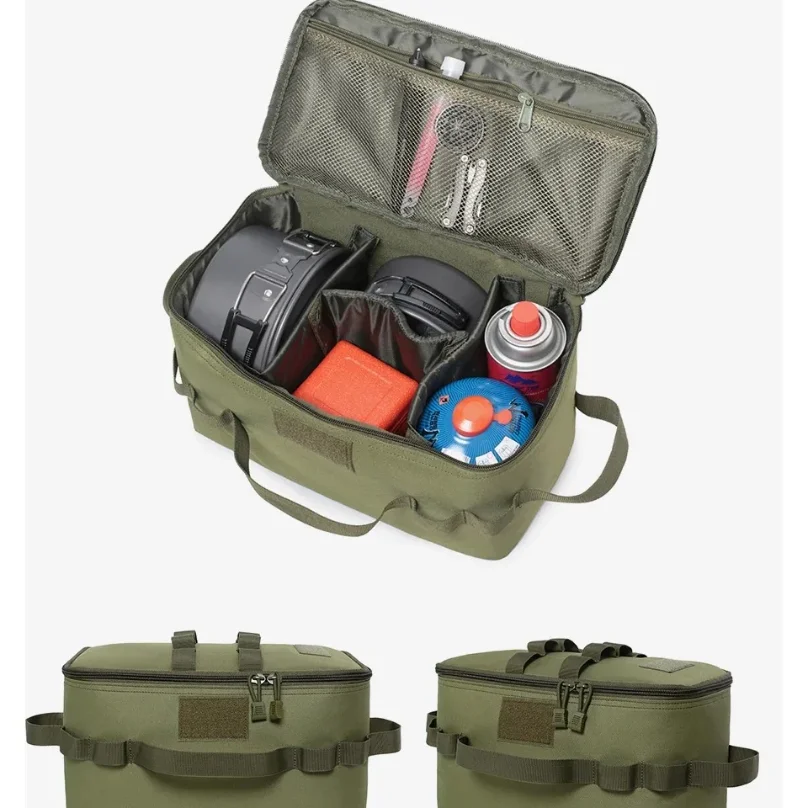 

Outdoor Camping Gas Tank Storage Bag Large Capacity Ground Nail Tool Bag Gas Canister Picnic Cookware Utensils Kit Bag