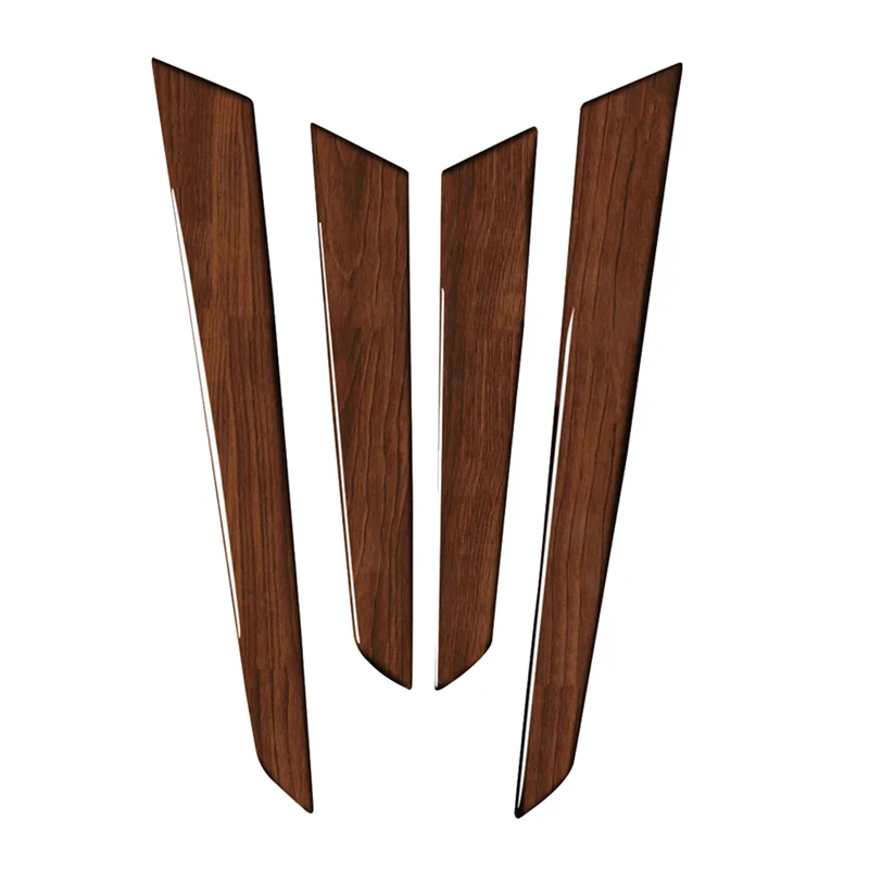 

4 Pcs Interior Door Strip Interior Door Panel Cover Car Door Panel Accessories Brown Wood Grain For Benz C Class W204 2007-2013