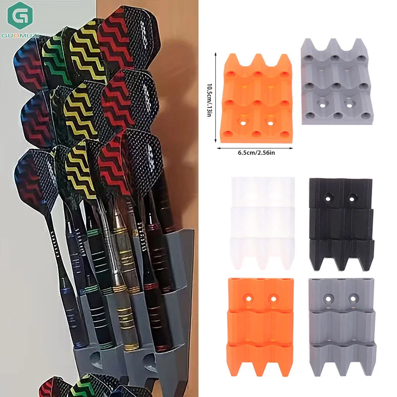 

1 шт. пластиковая стойка для дартса, настенное крепление, вмещает 9 дартс, прочный полипропиленовый органайзер для дартса для дома, игровой комнаты, подарок для игроков