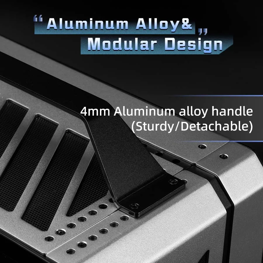 Mechanic Master Computer Case C34Plus Desktop Unit Box Side Transparent Flexible Convenient Aluminum PC Cube Mini Assemble