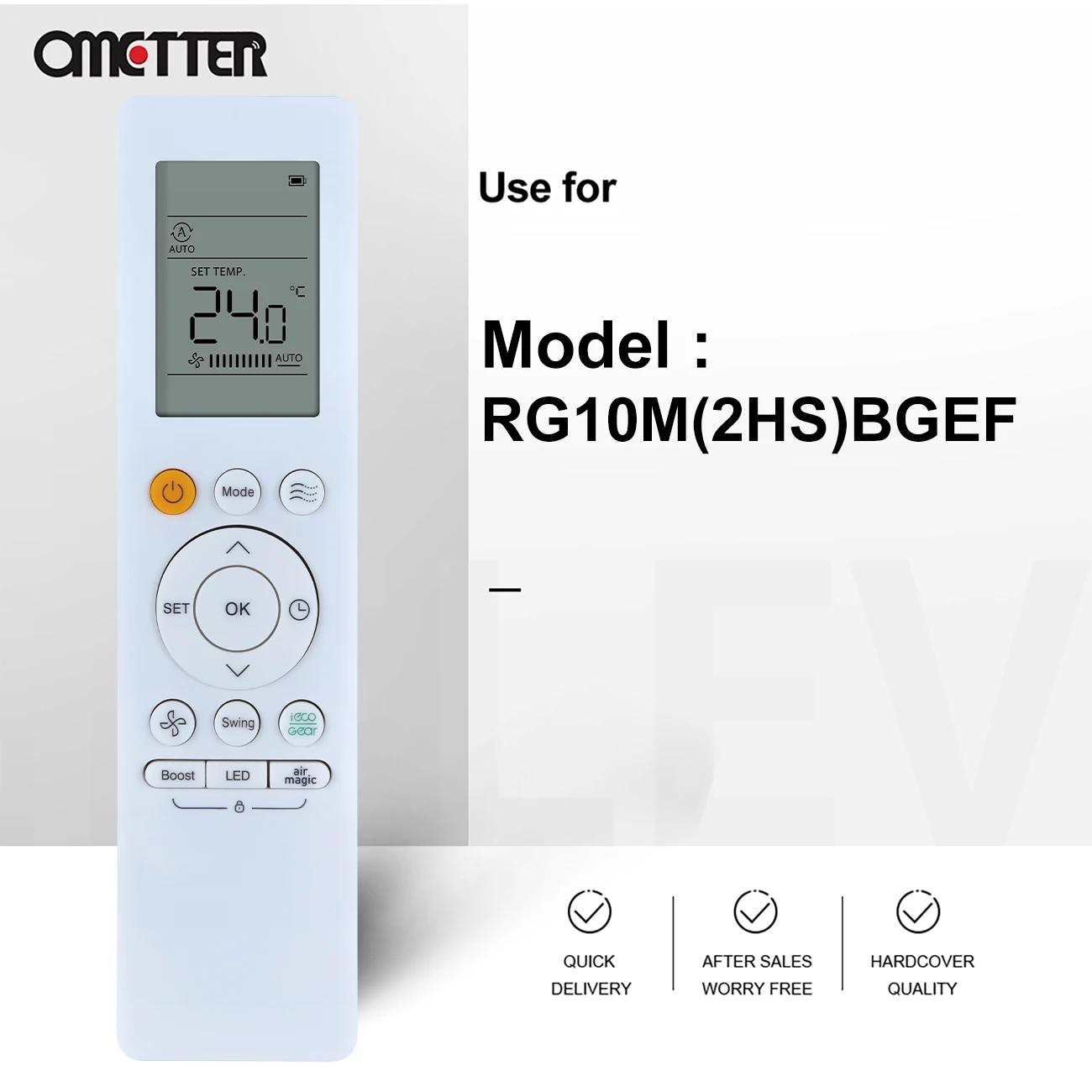 New RG10M(2HS)/BGEF For Midea Air Conditioner Remote Control