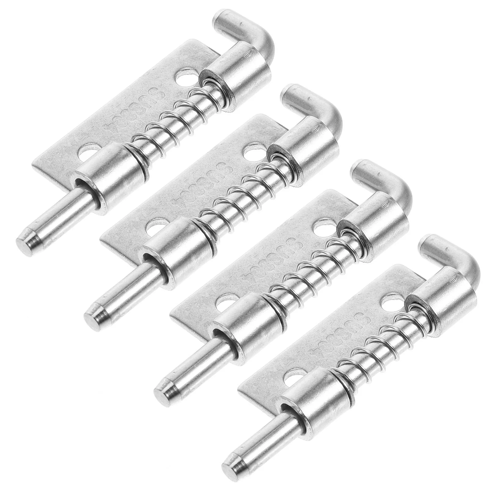 

4 Pcs Stainless Steel Hinge Latch Enclosed Trailer Door Flat Pin Barrel Bolt Spring