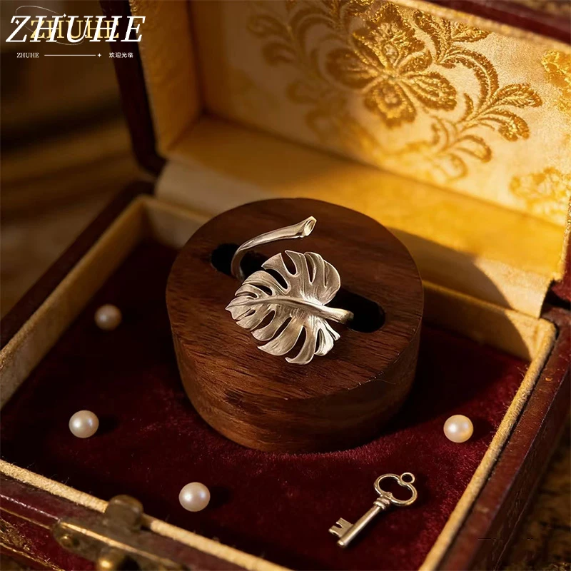 

Trendy Jewelry Accessories Monstera Leaf Ring, Women Men Unisex Fashion Ring, Unique Plant Design Jewelry Accessory