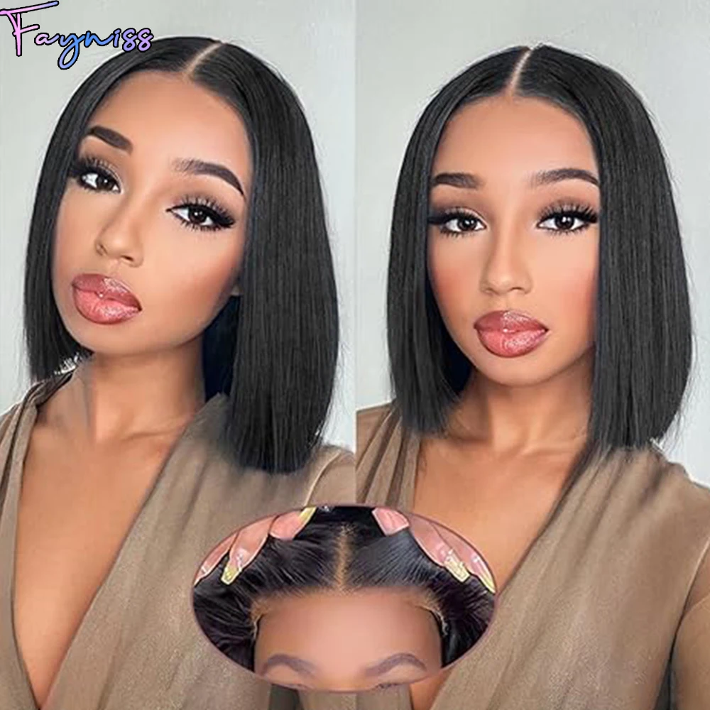 Virgin 4x4 100% Wigs Brazilian Hair 180% Human Hair Wigs