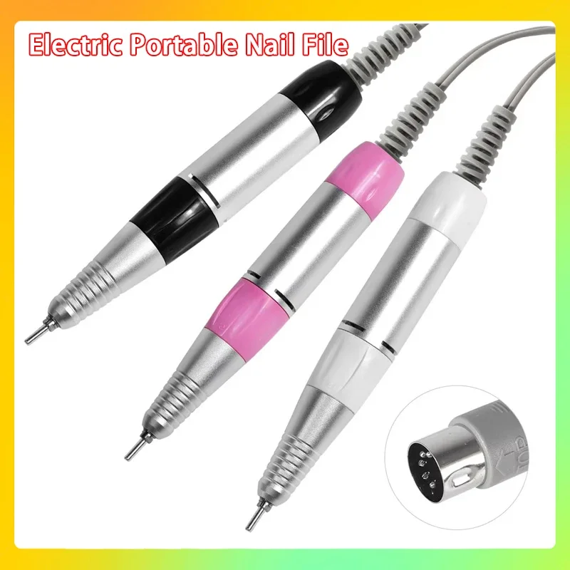 

35000rpm Electric Nail Drill Machine 5Pins Manicure Pedicure Handpiece Replacement Pen Handle Beauty Tool ABE Accessory