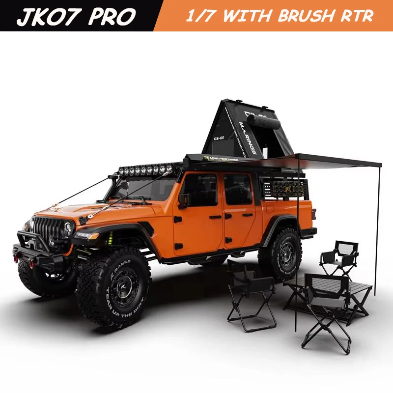 2025 plus récent JK07 Pro RC voiture sur chenilles 1/7 télécommande voiture d'escalade Simulation électrique 4WD véhicule tout-terrain modèle garçon jouet