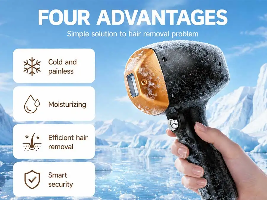 5 Wavelength Diode Laser Hair Removal Machine FAC Technology Genuine Sapphire Ice Cooling Painless Permanent Hair Remover Salon
