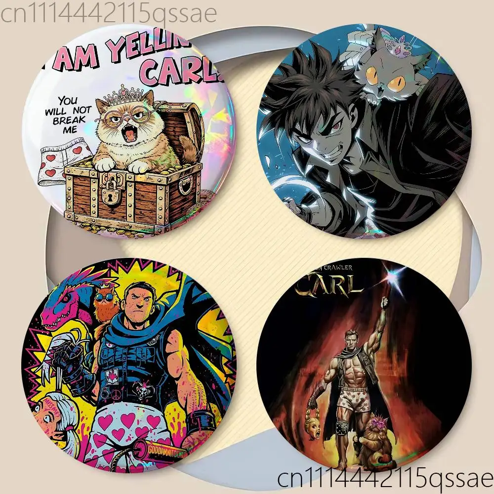 FOR Dungeon Crawler Carl DCC 25/32/44/58/75mm Badges Tinplate Soft Button Pin Brooch Metal Badge Custom Accessorie Hat Bag Lapel