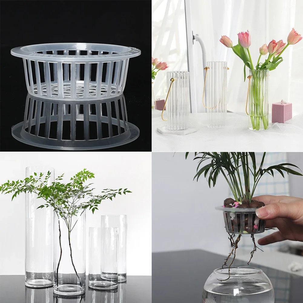 Accessories Planting Baske Plastic Transparent 10pcs Mesh Pot Net Cloning Basket High Quality Practical Brand New
