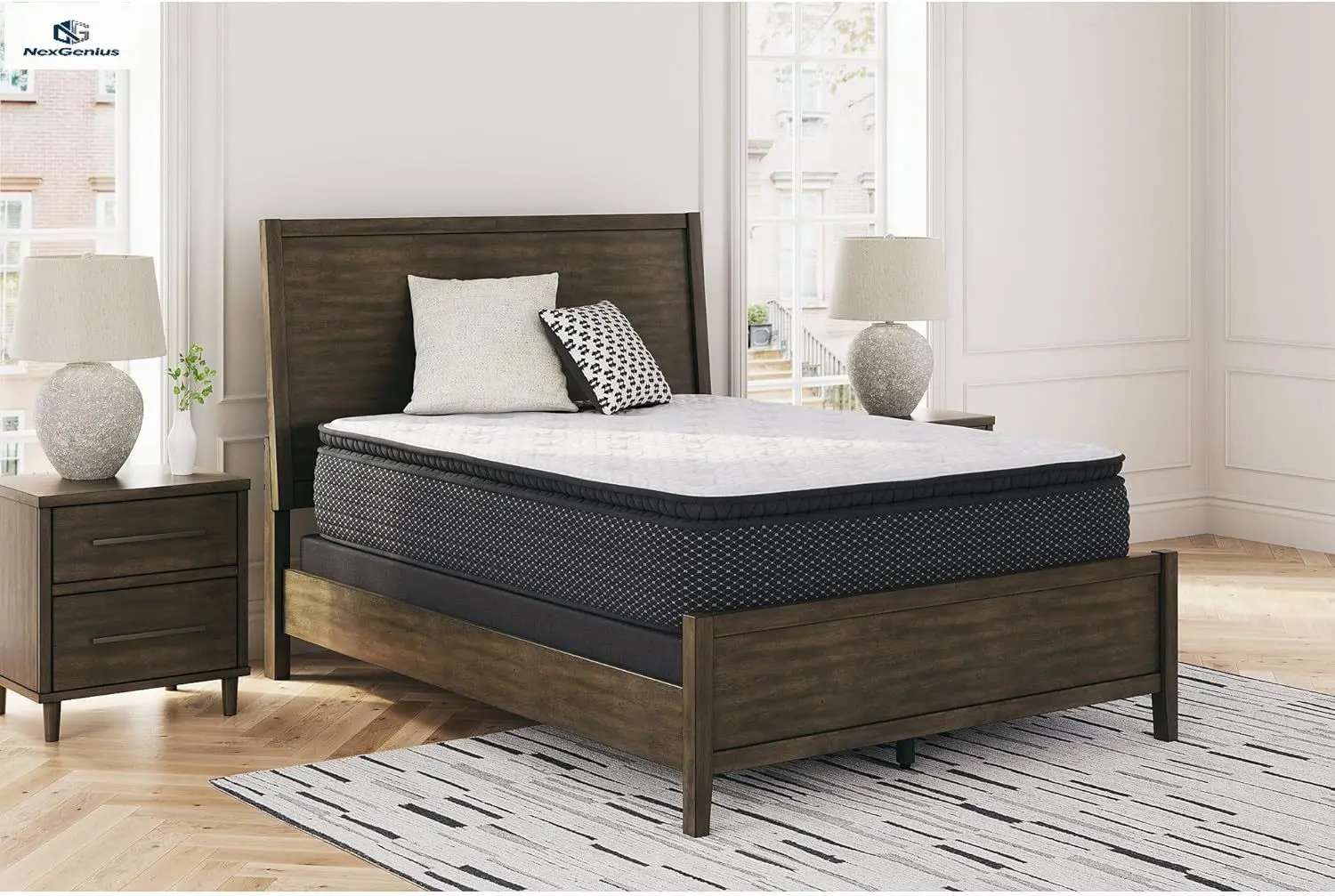 

Gel Memory Foam Pillow Top Hybrid Mattress Edge Support Cool Sleep Pressure Relief Fiberglass Free Queen Mattress In Box Limited
