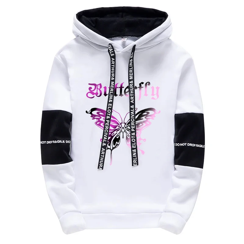 2026 Urban Fashion Lockerer Mantel mit Buchstaben-Print Hoodie für Damen – Hochwertiger Y2K Koreanischer Stil Kapuzenpullover mit langen Ärmeln – Detail 2