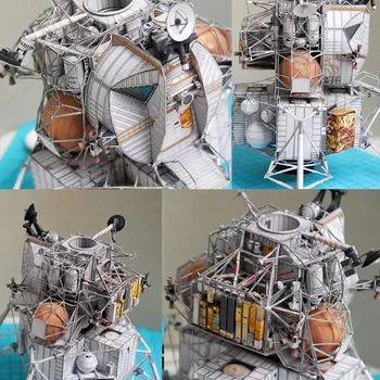 Apollo Plan 13 Lunar Module DIY 3D Paper Card Model Building Kits Construction Educational Toys Military Model Toys for Children
