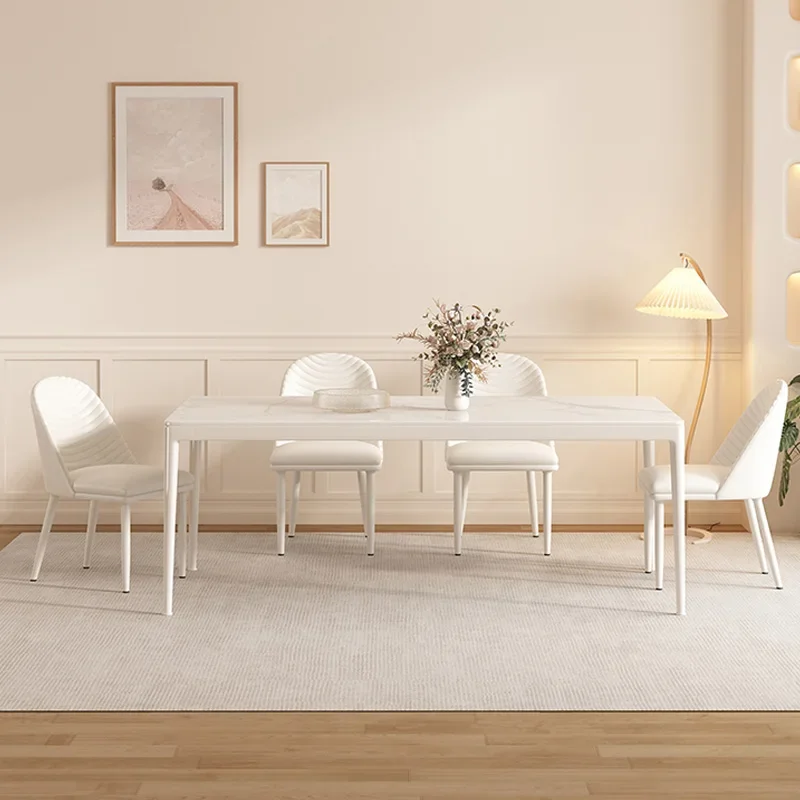 Italiano Tiny House Dining Table Multifunction Designer Library Lounge Dining Table White Waterproof Esstische Home Furnitures