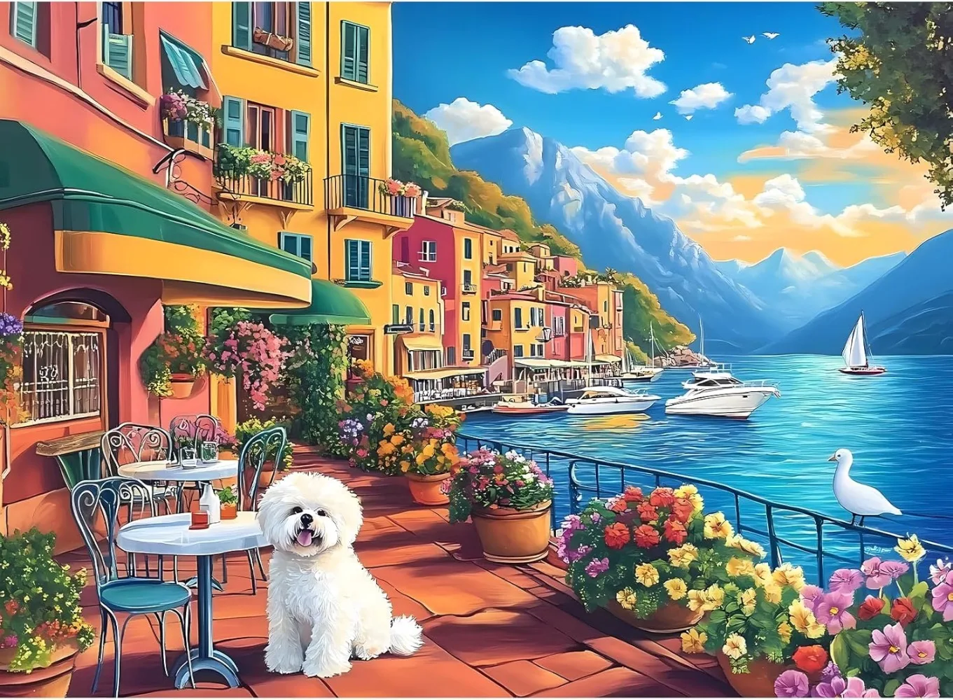 

1000/500/300/120 Piece Wooden Jigsaw Puzzle of Adult Puppy Flower Seagull Landscape Puzzle Game Family Fun Floor Toy Kid Gift
