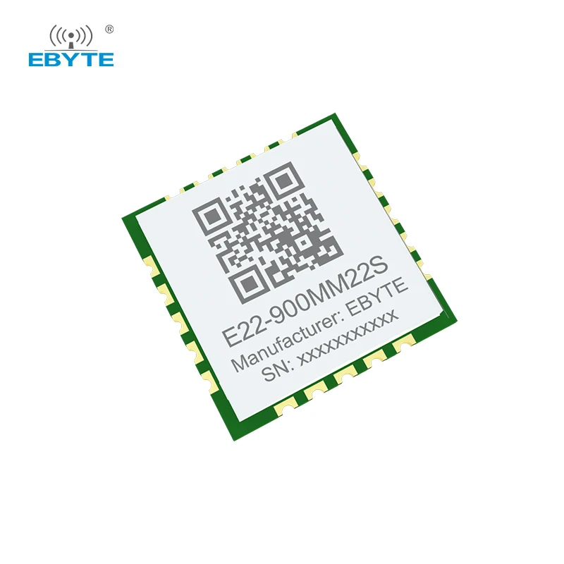 Módulo SX1262/1268 LoRa 868/915/433MHz EBYTE E22-400MM22S/ E22-900MM22S tamaño ultrapequeño IPEX/agujero de sello 21,5dBm 7KM módulo SMD