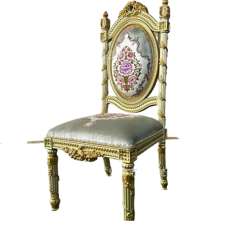 

Luxury high-end furniture luxury leisure chair European American light luxury French fabric solid wood American single sofa