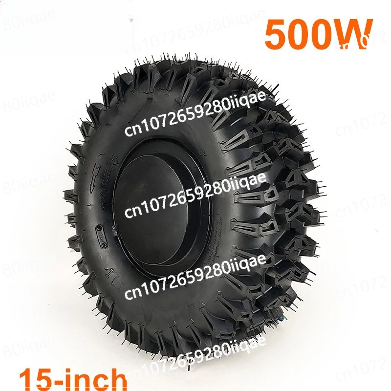 

500WATV Snow Blower Agricultural Vehicle 15X5.00-6 Tubeless Vacuum Tire Brushless Gear Unilateral Motor Wheel