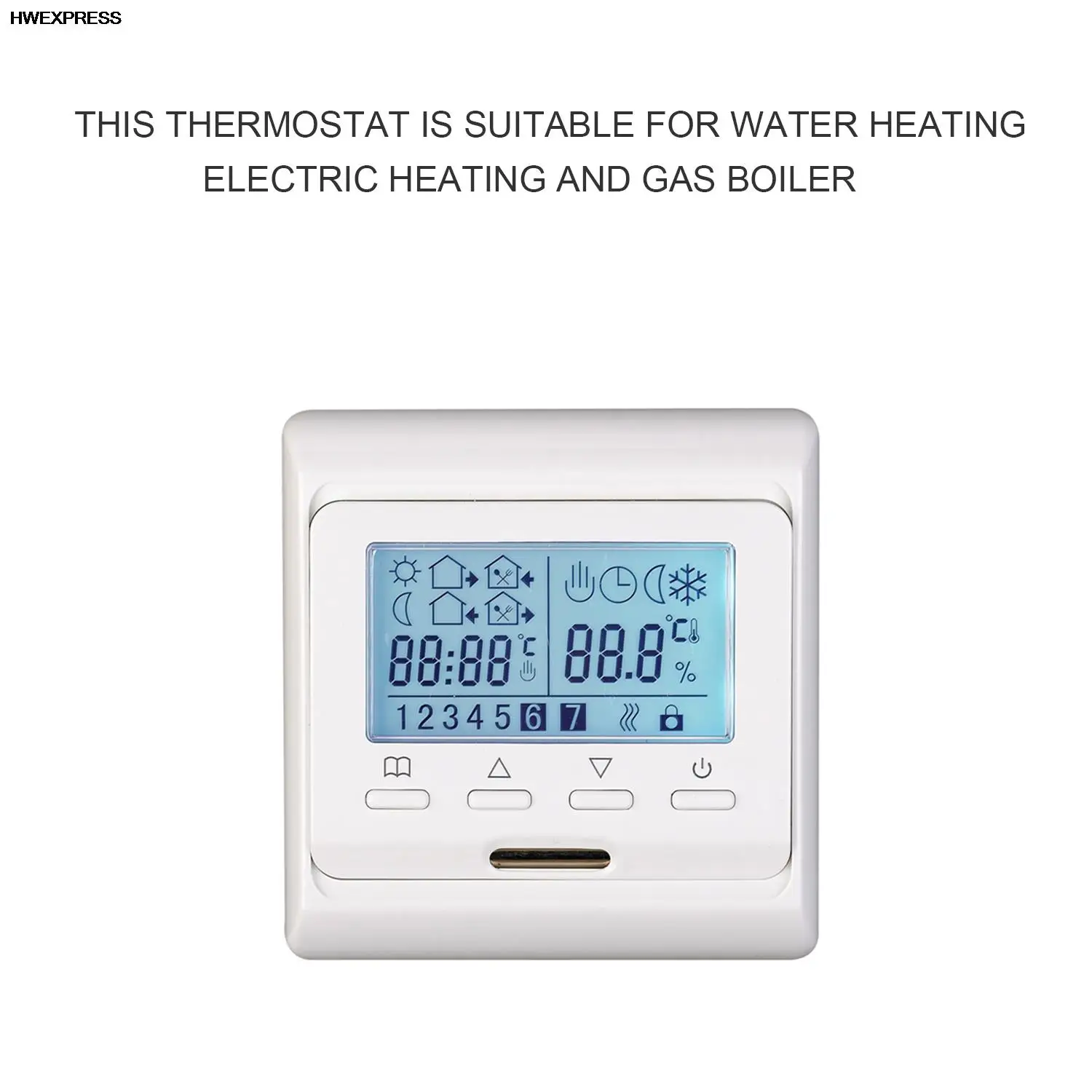 7Days Programming Floor Heating Room Thermostat 3A/16A,230VAC For Water Heating/Electric Heating