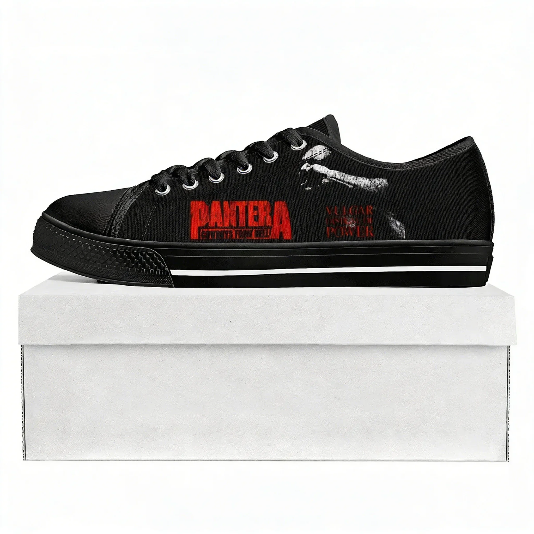 Pantera Metal Band Pop Low Top High Quality Sneakers Mens Womens Teenager Canvas Sneaker  Prode Casual Couple Shoes Shoe view 2