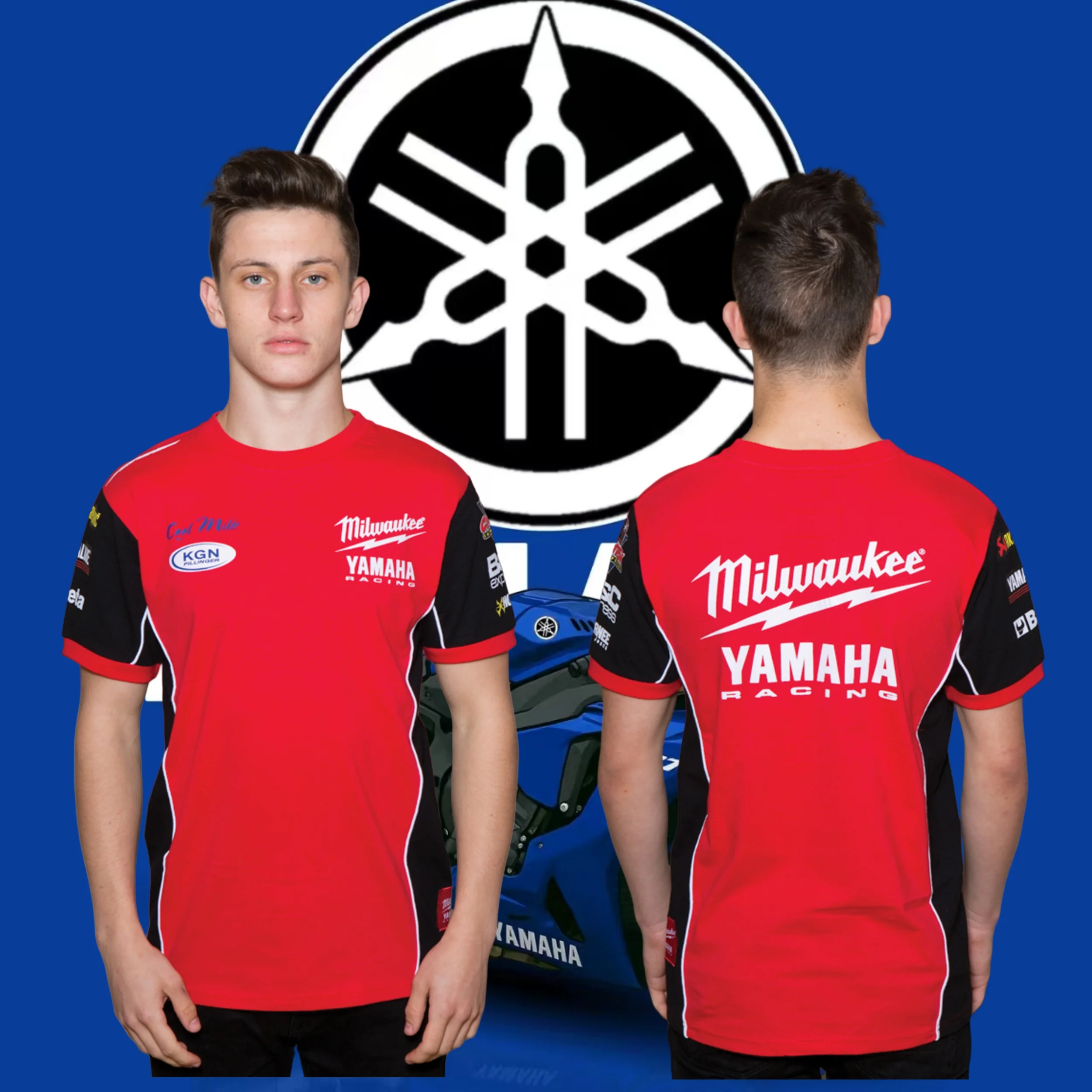 

2025/26 Hot Yamaha Motorcycle Red Team Uniform Quick Drying Breathable Racing Suit Summer T-Shirt Adult Unisex Fashion Top