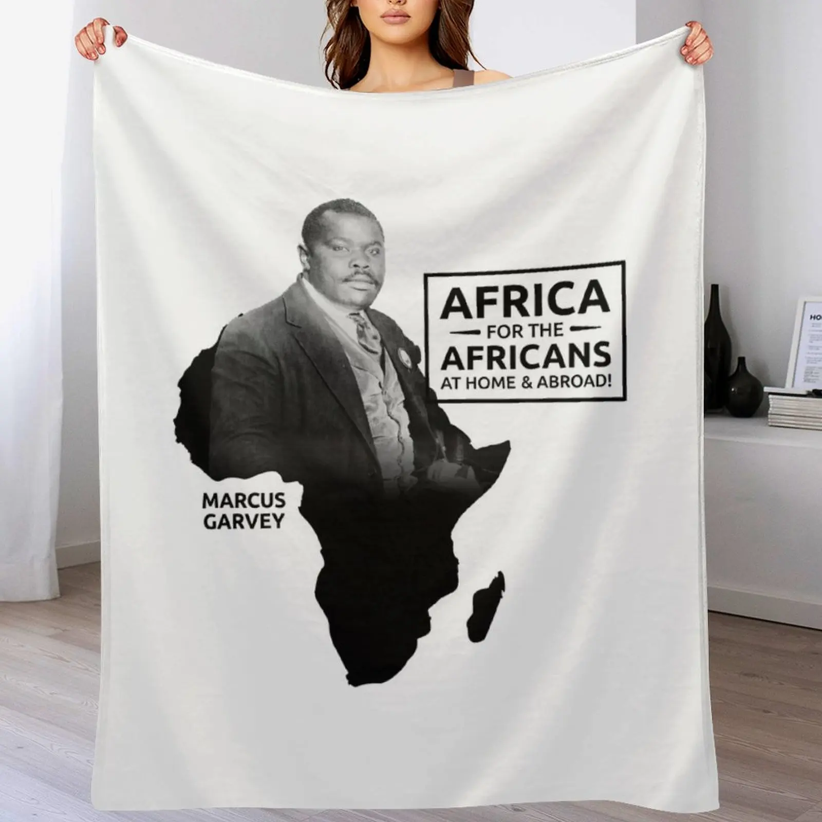 

Marcus Garvey Quote - Africa for the Africans Throw Blanket Cozy Microfiber Throw Blanket for Home Bedroom