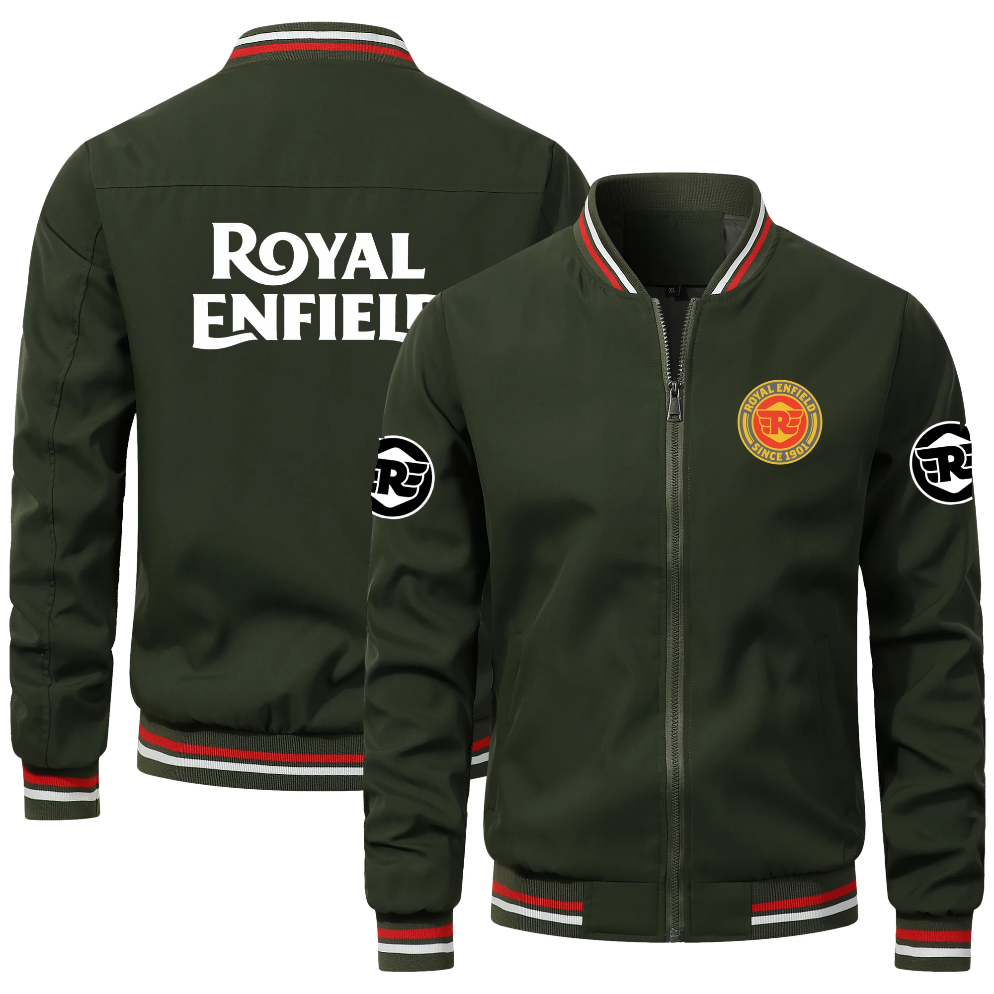 New Retro RoyalEnfield Motorcycle Team Jacket Men\'s Zipper Sweatshirt Casual Top Windbreaker Motorcycle Riding Equipment Jacket