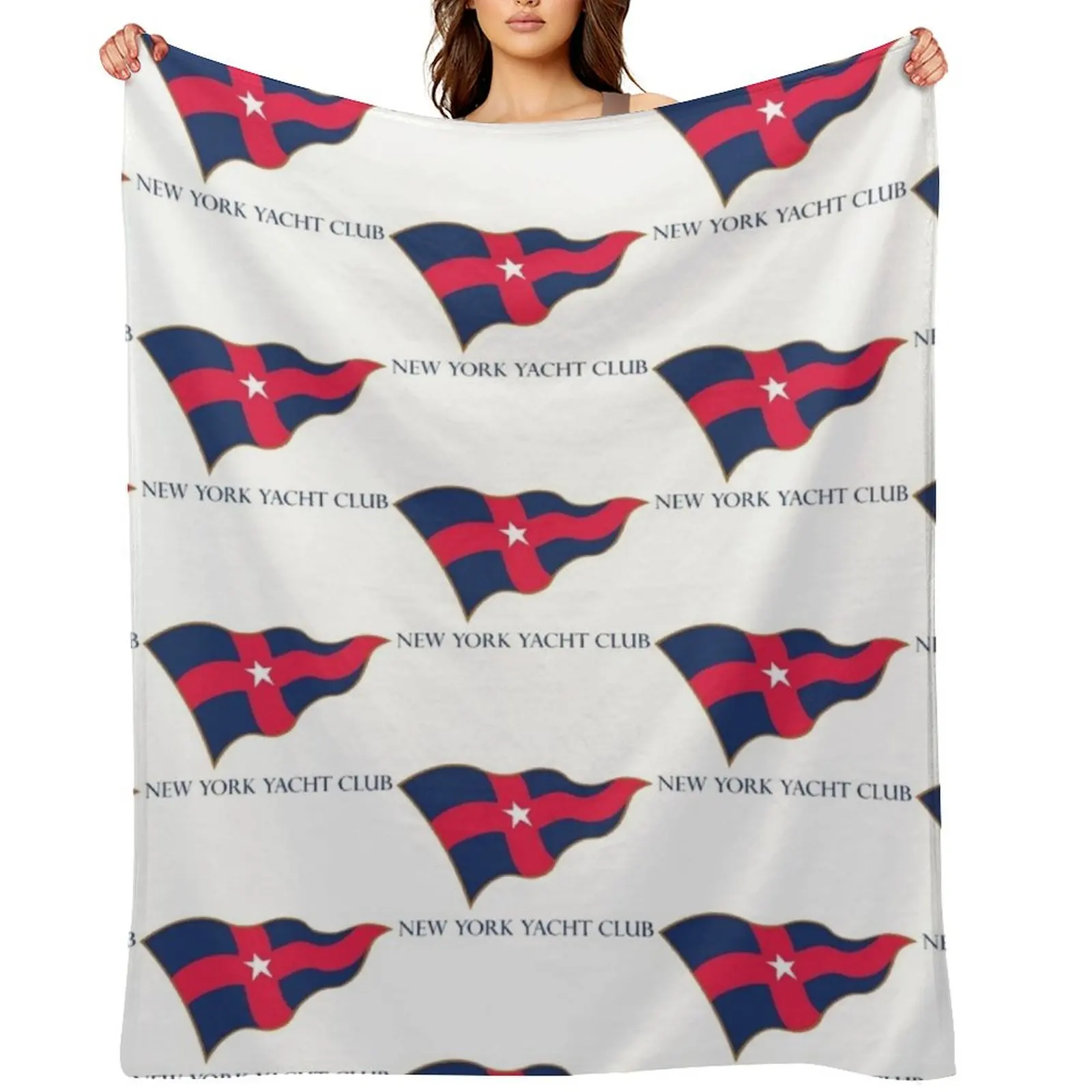 

New York Yacht Club (8) Throw Blanket Furry Luxury Designer Cute Plaid Bed Blankets