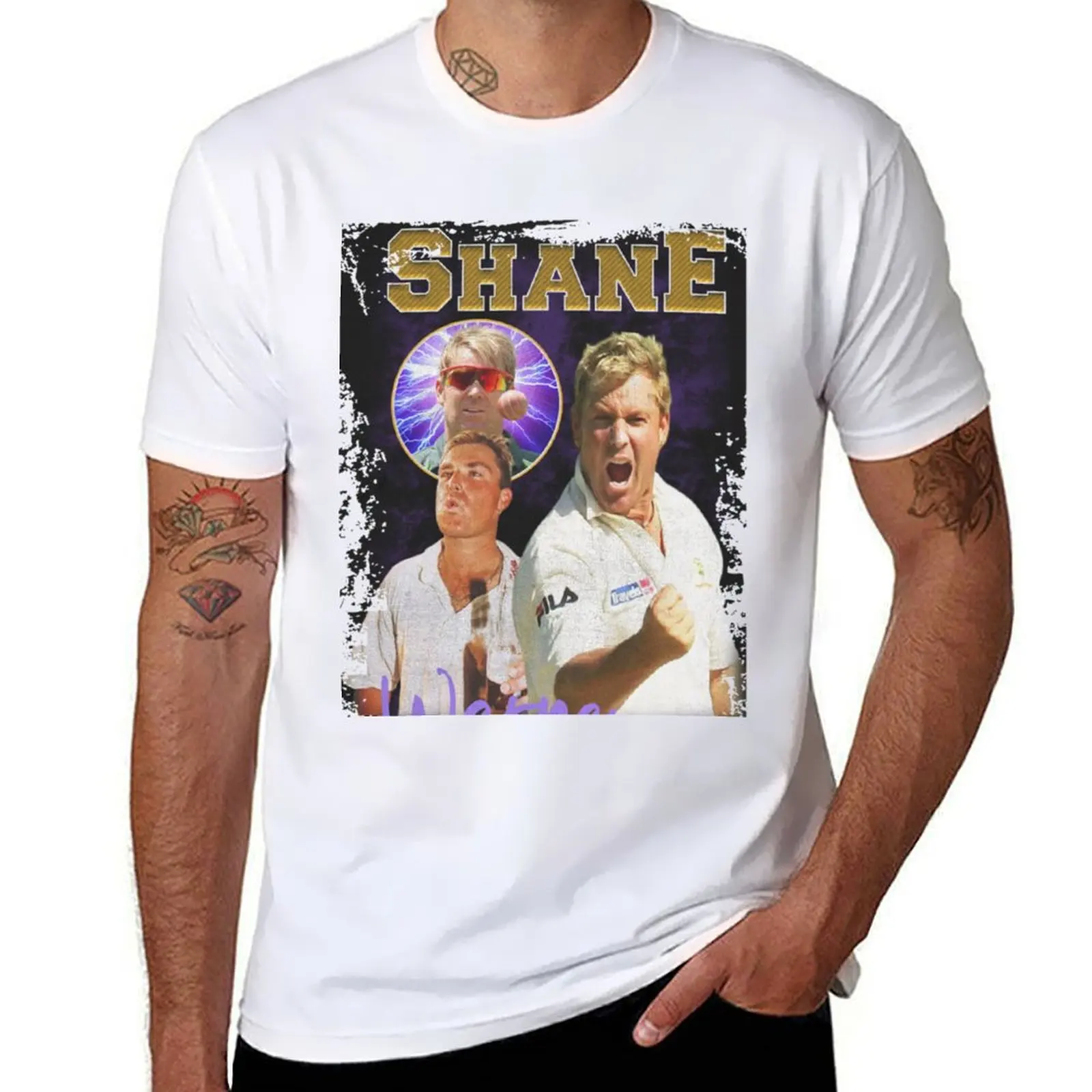 

Shane Warne Essential T-Shirt man tshirt t shirts for man slim fit T-Shirt