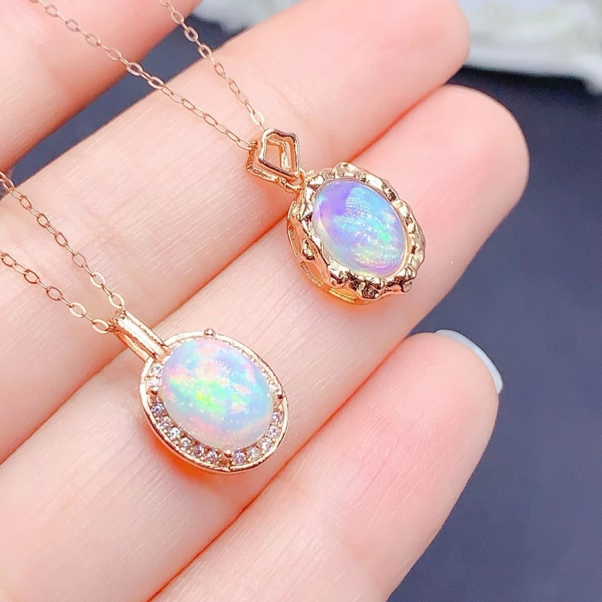 

Серебряный кулон с опалом 7мм*9мм, кулон с натуральным австралийским опалом с сертификатом, настоящие ювелирные изделия из серебра 925 пробы, романтический подарок для девушки