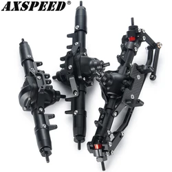 AXSPEED CNC Metal Portal Axle assale anteriore e centrale e posteriore completo asse dritto per 1/10 RC Rock Crawler Car Axial SCX10