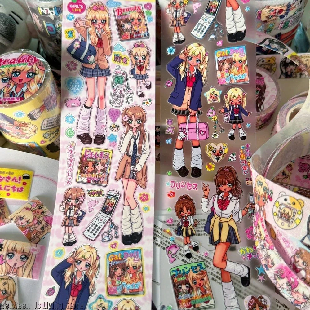 ملصقات شيبويا الرجعية مقاس 70 سم - شوا جمالية لسكرابوكينغ والمخططين |   هدية فريدة من نوعها للفتيات الحرفيين! #6