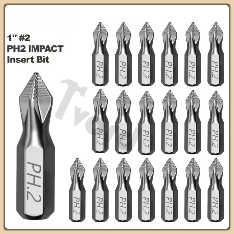 

PH2 1-Inch Impact Screwdriver Bit for Plastic Wood & Metal Processing 5pcs/10pcs