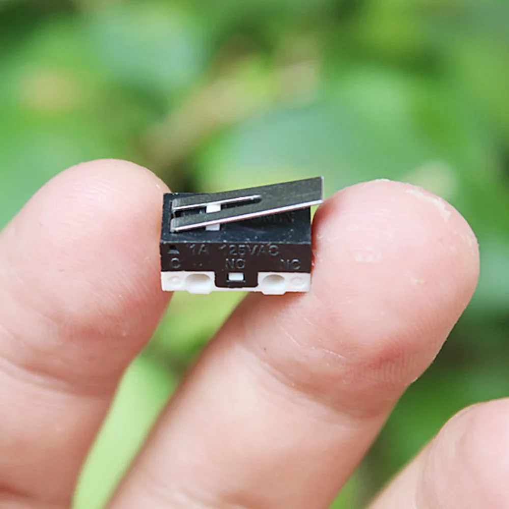 10PCS Mini Micro Button Switch Limit Switch NO NC 3 Pins PCB Terminal 1A 125V Button Switch  Small Snap Action Push Microswitche