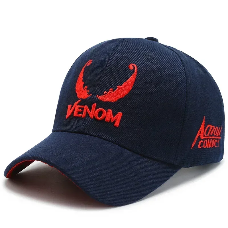 Disney Marvel Anime Figures Venom Embroidered Polyester Baseball Hat Peaked Cap Adjustable Unisex Visor Hat Birthday Gifts