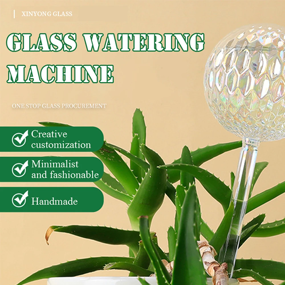 Water Can Glass Plant Watering System Device Colorful Ball Self Watering Planter Insert Glass Automatic Plant Waterer for Garden