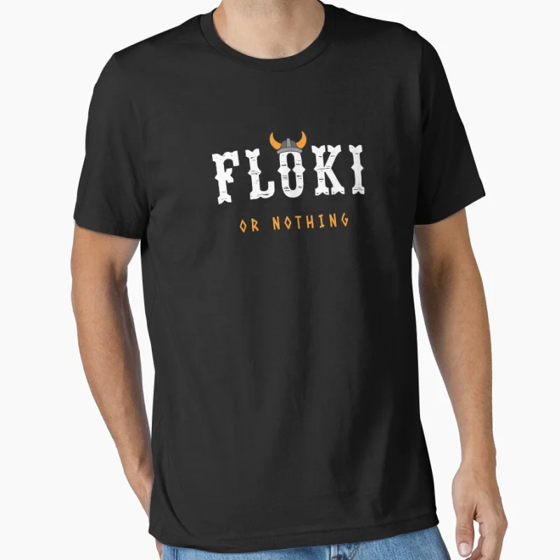 Floki Or Nothing Crypto Cryptocurrency 100% cotton printed t shirt for men large size Adult tops S-6XL