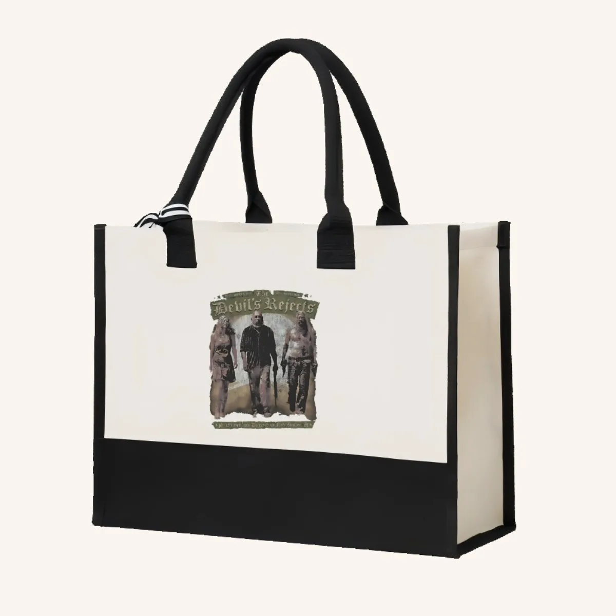 الشيطان يرفض روب زومبي 2026 وصول جديد موضة عملية واسعة قابلة لإعادة الاستخدام حمل حقيبة نمط طباعة 2 لهجة الثقيلة لار