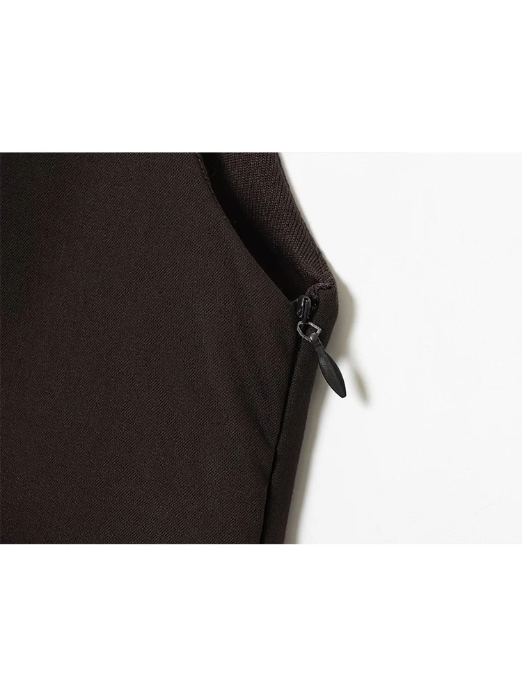 Tfmln feminino vestido sólido moda clássico estilo simples tendência em camadas bainha inchada sem mangas ajuste festa clube senhoras mini vestidos novo