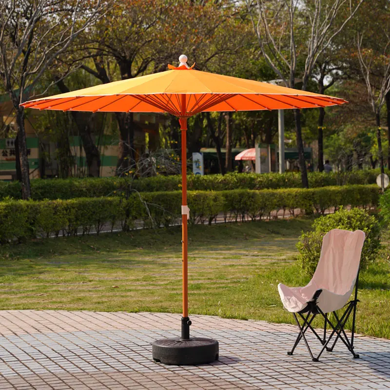 Ancient wind umbrella Oil paper umbrella Furnace tea umbrella Garden  Chinese parasol Sun Outdoor oil paper