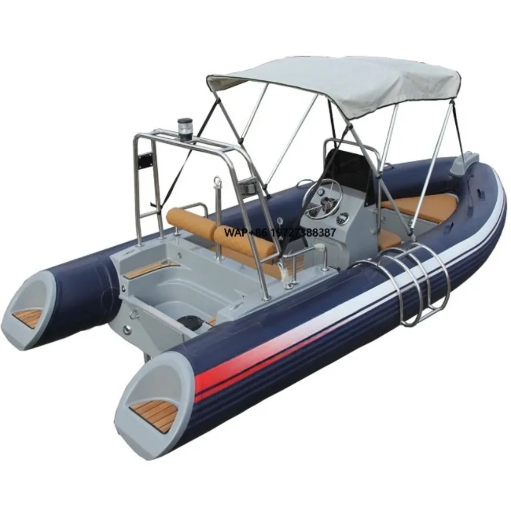 15.7ft 4.8m Simi-rigid Hull Pvc/ Hypalon Indonesia Rescue RIB Inflatable Boat