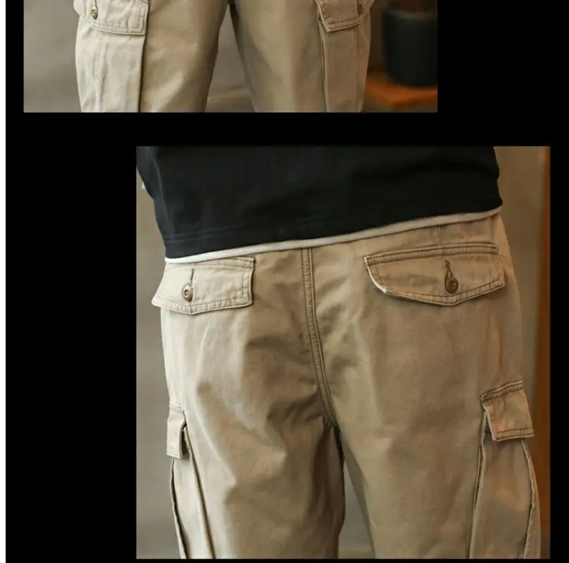 Pocket Workwear Men Summer Five-point American Straight-tight Trendy Thin Loose Casual Shorts