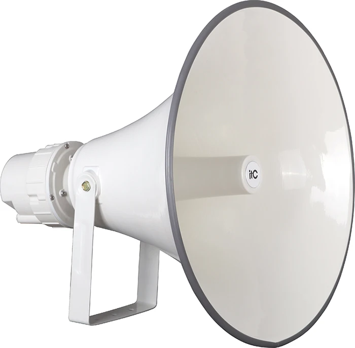 

Outdoor Waterproof Paging Horn Speaker, 25W-50W-100W, 100V, IP66, Aluminum body, metal bracket