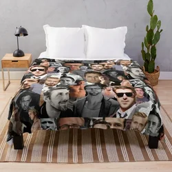 Ryan Gosling Collage Throw Blanket Furrys Bed linens wednesday sofa bed anime Blankets