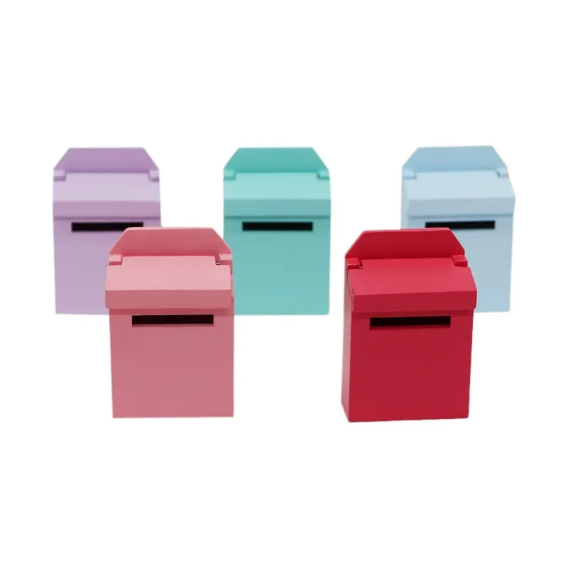 1/12 Dollhouse Miniature Accessories Mini Wooden Mailbox  Postbox Model  for Doll House Decoration ob11