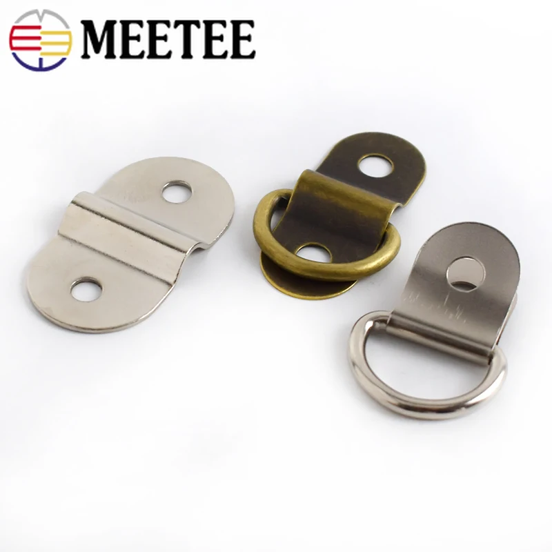 Meetee 4/10pcs fibbia ad anello in metallo D clip a U ponte ad arco per borse a mano appendiabiti in pelle accessori Hardware fai da te artigianato