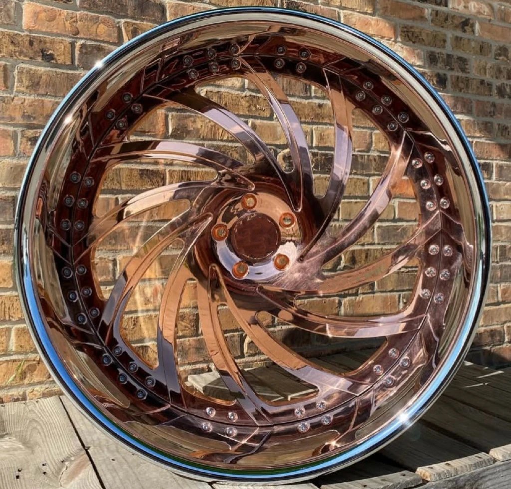 

WOAFORGED 2 Piece 3 Piece Gold Forged Alloy Wheels 22x12 24X12 24X14 26X12 28X16Inch 5x114.3 6x135 6x139.7 8x170 For Impala C10