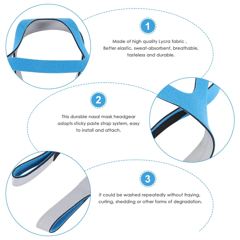 

LICE-Universal Headgear Headband Ventilator Band Strap For Resmed CPAP