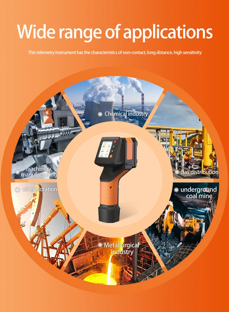 아이케시 YC-100 레이저 메탄 누출 원격 메탄 가스 농도 감지기 레이저 CH4 감지기 가연성 가스 감지기