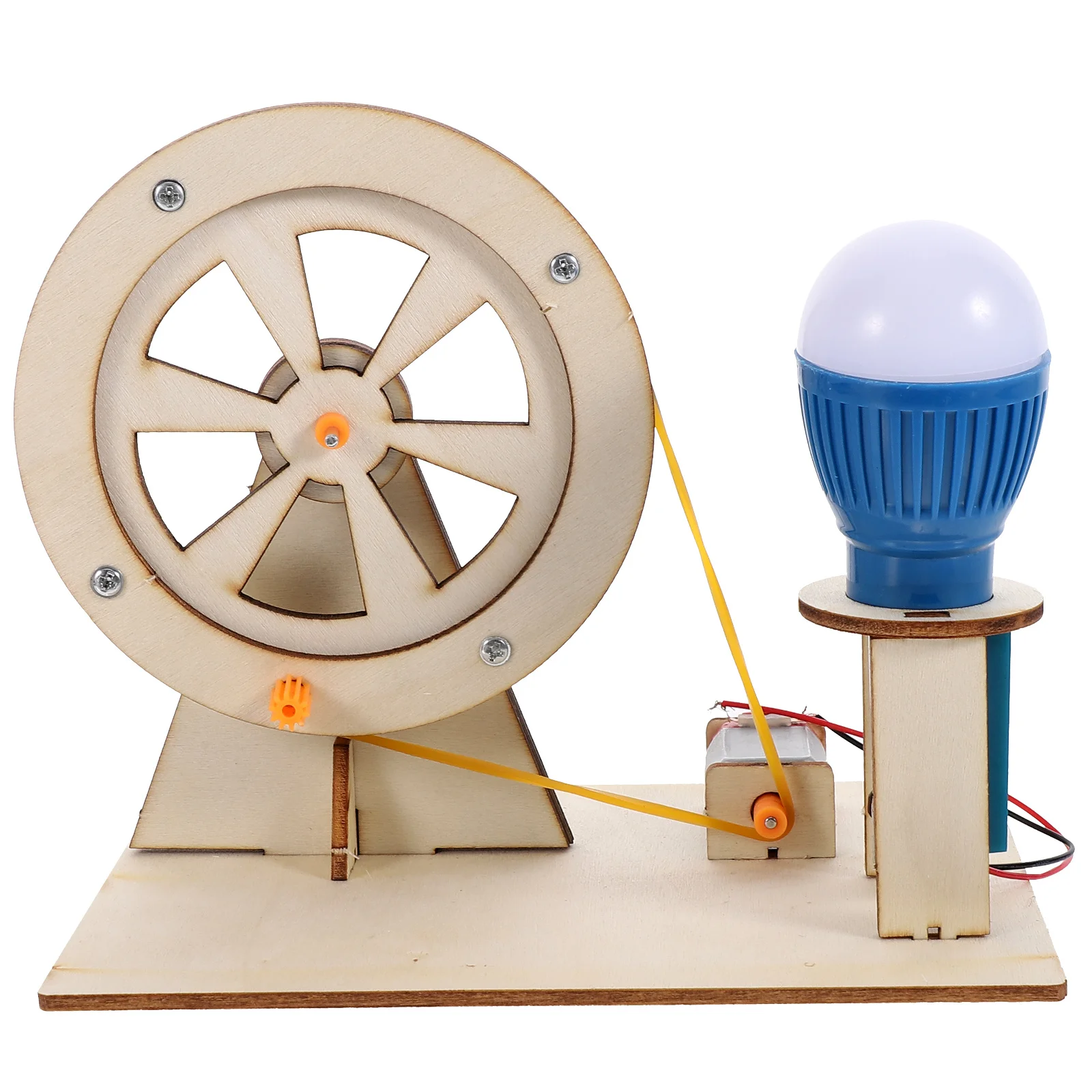 مولد كرنك اليد لتقوم بها بنفسك مجموعة خشبية للأطفال التجارب العلمية أداة تعليم الفيزياء التعليمية مولد الطاقة المحمولة الجذعية